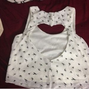 Heart shaped cut out shirt small