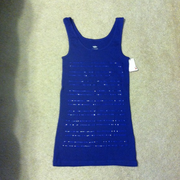 Cute blue sequin tank💙