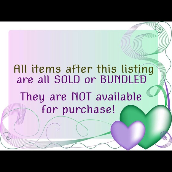 Items after this listing are all SOLD OR BUNDLED.