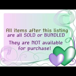 Items after this listing are all SOLD OR BUNDLED.