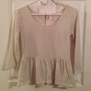 Xhilaration Polkadot Peplum Shirt