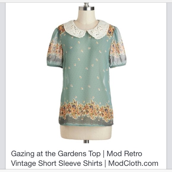 Mod cloth top "Gazing at the gardens"