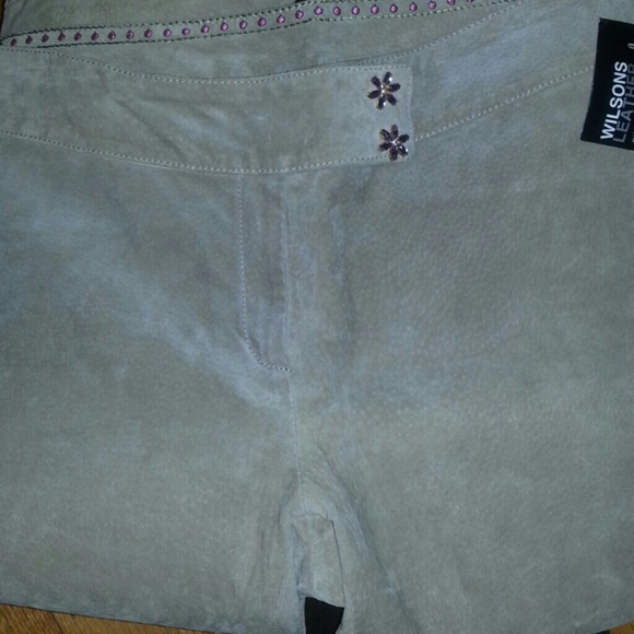 Khaki Suede Capris - Picture 3 of 3