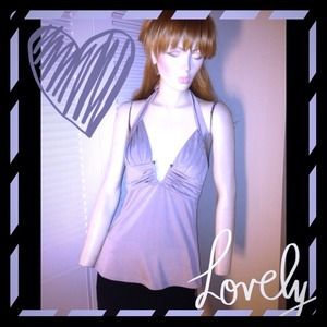 Silver halter top♣