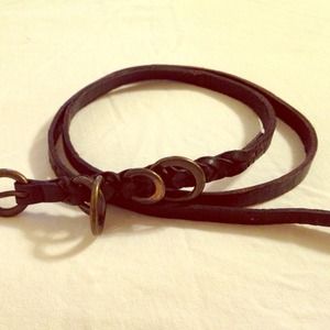 Skinny Leather multi-loop belt