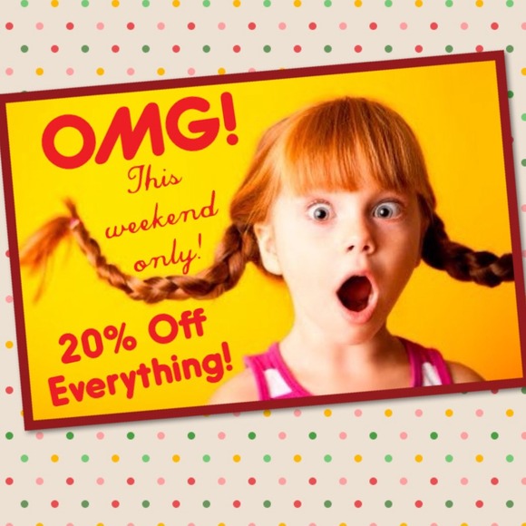Weekend Sale!  Now thru Sunday!