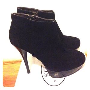 Steve Madden Black Suede Bootie