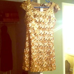Rare London gold sequin dress