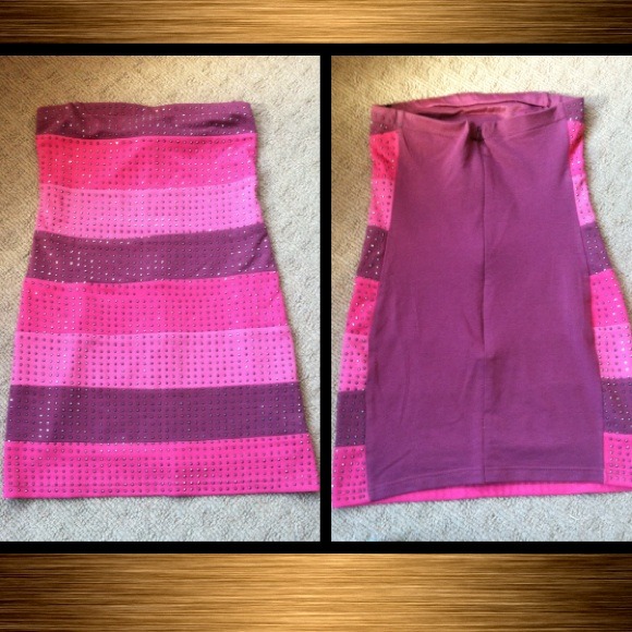 Pink studded dress