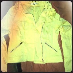 Yellow Moto Jacket - Spring Rock Feel NWOT