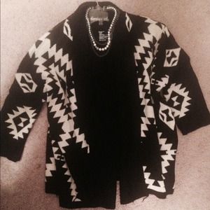 Black and White Aztec Cardigan