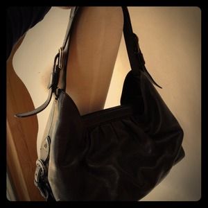 Fendi borsa black leather doctor shoulder bag