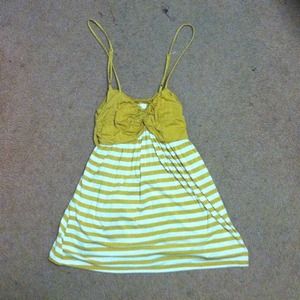 Forever 21 yellow striped tank