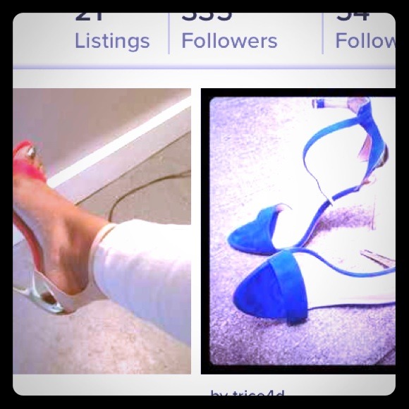 HELD. 2 pair of zara sandals, blue and orange