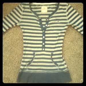 Hollister  shirt with front hoodie like pocket