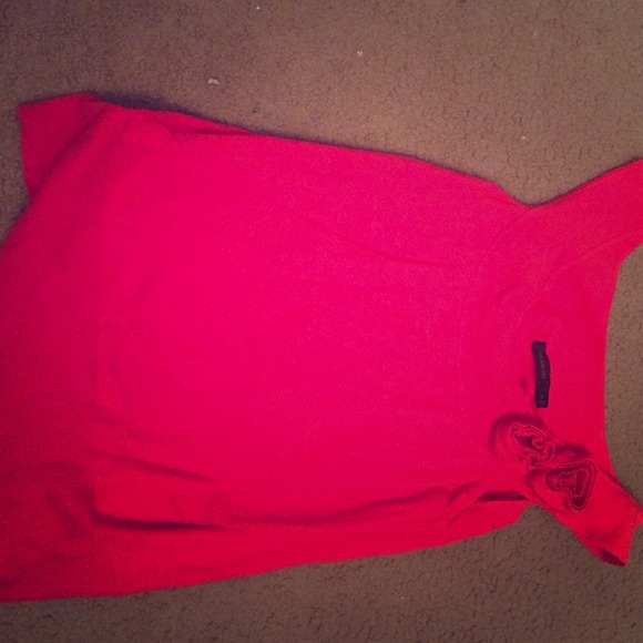 Pink sweater... Tank top?! :O