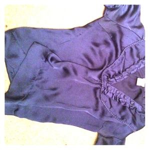 Royal blue silk top