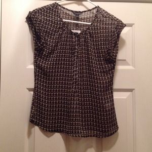 SOLD - Black and Tan Banana Republic top