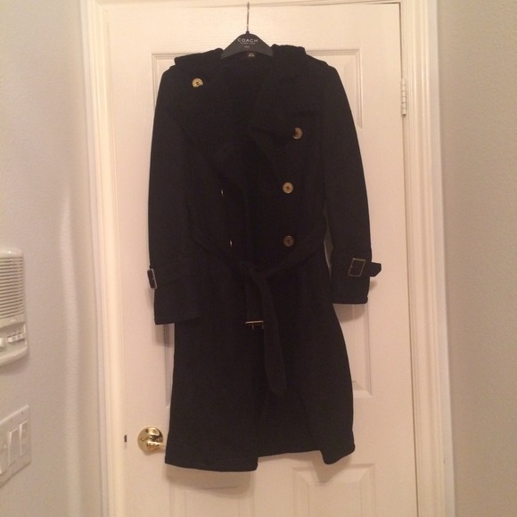 Coach shearling trench coat
