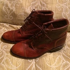 Larry mahan leather boots size 7