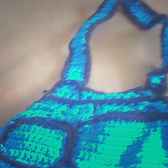 Blue and black purse set