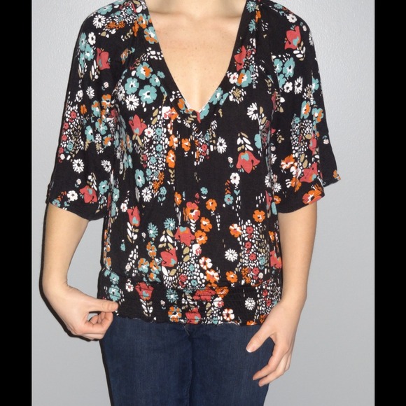 No Longer Available Colorful Flower Top