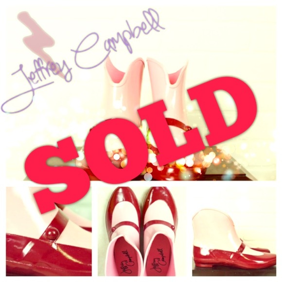 --SOLD--Jeffrey Campbell MARY JANE rain boots Pink