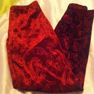 **Reduced!!**Sexy and fun red velvet leggings!