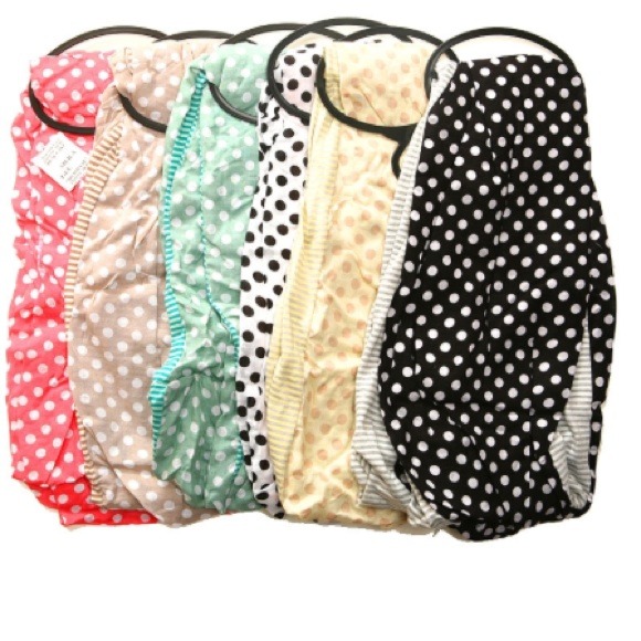 Infinity scarf....two tone polka dot/stripe scarf - Picture 2 of 2