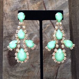 Mint Chandelier Earrings!