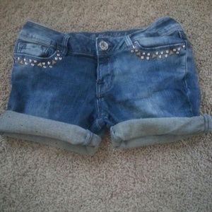 Cut off and studded shorts **sale**