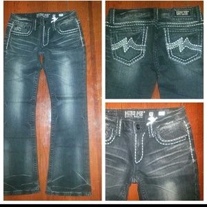 Miss Me Black blasted washed jean