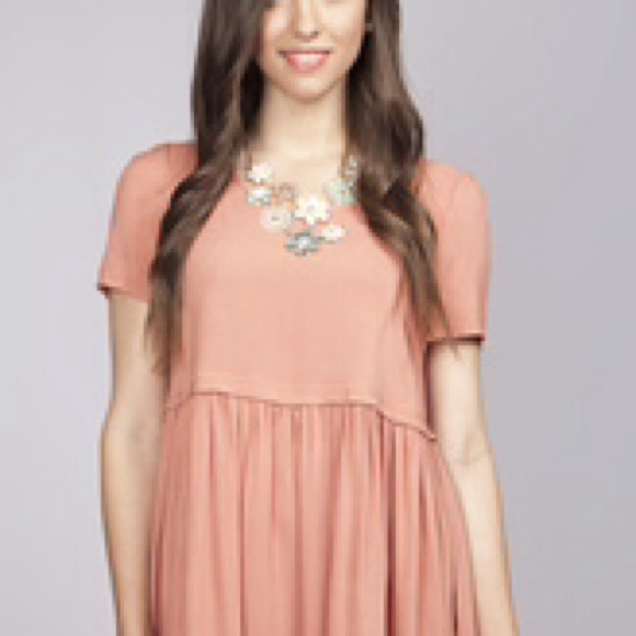 Baby Doll Dress in Blush (also comes in Navy).