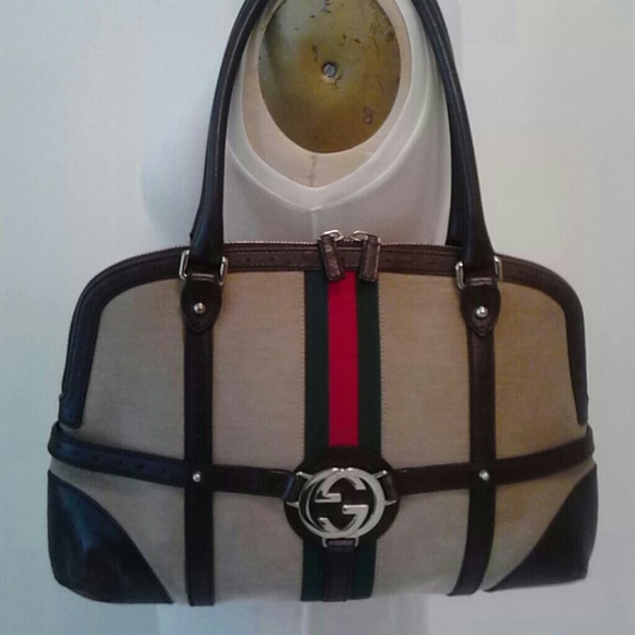 💚💗SOLD💚💗Vintage Authentic GUCCI Canvas Bag