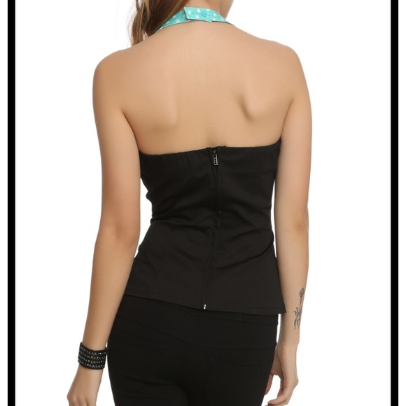 Retro Mint Polka Dot Halter - Picture 2 of 4