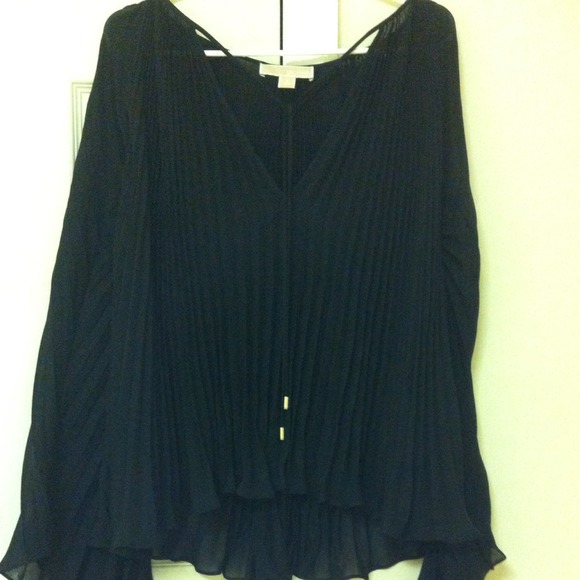 Michael Kors black ruffled top