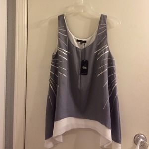Grey with white under tank naked zebra tank