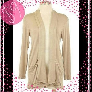 Taupe draped cardigan