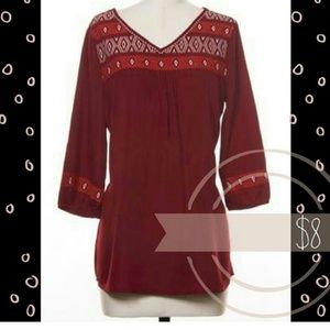 Boho embroidered blouse