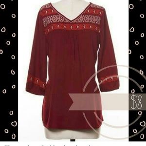 Boho embroidered blouse