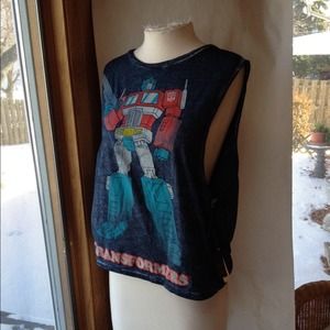 Transformers open side retro tee