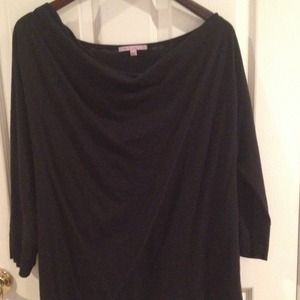 Gap Black Drape Neck Modal/Cotton Tunic-SOLD