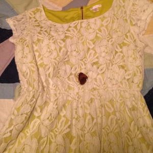 Bundled Lace Dress and Geode Ring