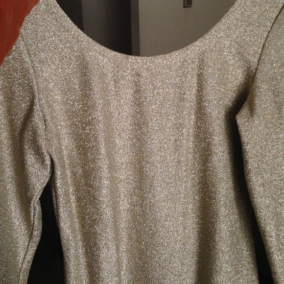 Vintage gold sequence low back body dress