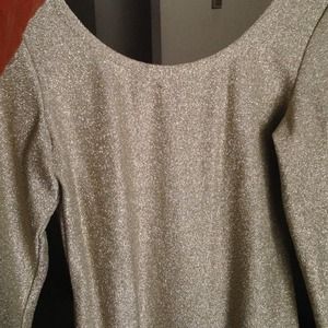 Vintage gold sequence low back body dress