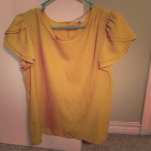 Yellow BCBG Generation wrap top
