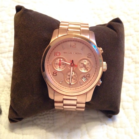 SOLDRose Gold Michael Kors signature chronograph
