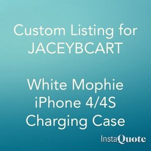 White Mophie iPhone 4/4S Charging Case