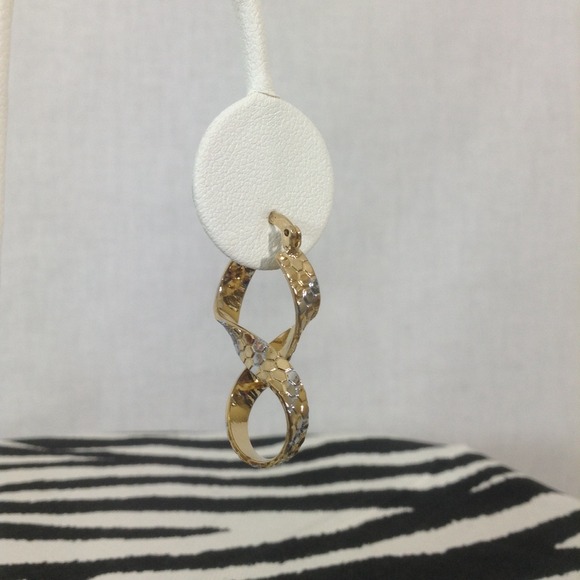 14K Gold Filled Unmarked 2 Tone Figure 8 Hoops