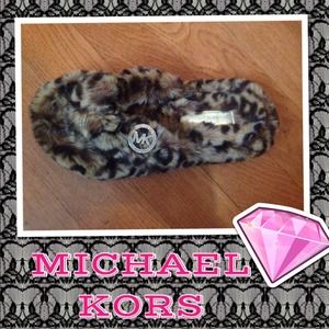 Michael kors leopard slippers 100% authentic